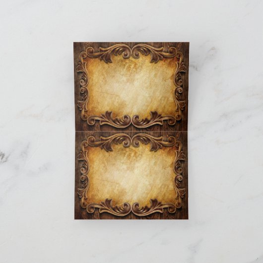 huwelijk van het rustieke typografie het westerne bedankkaart (Binnen)