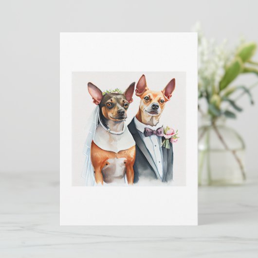 huwelijk van honden kaart (Staand voorkant)