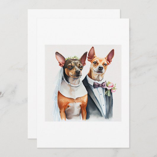 huwelijk van honden kaart (Voorkant / Achterkant)