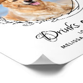 Huwelijk van huisdier Honden Open Bar Aangepaste f Poster (Hoek)