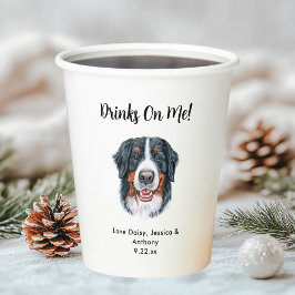 Huwelijk van huisdierhond papieren bekers