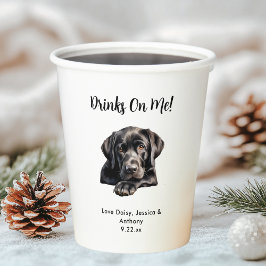 Huwelijk van huisdierhond papieren bekers
