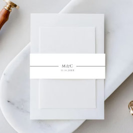 Huwelijk van Invitation Belly Band Uitnodigingen Wikkel