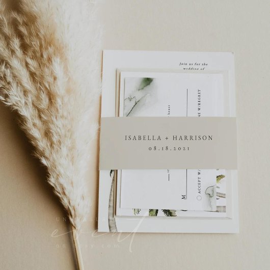 Huwelijk van Invitation Belly Band Uitnodigingen Wikkel