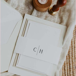 Huwelijk van Invitation Belly Band Uitnodigingen Wikkel