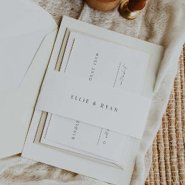 Huwelijk van Invitation Belly Band Uitnodigingen Wikkel