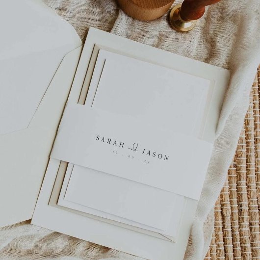 Huwelijk van Invitation Belly Band Uitnodigingen Wikkel