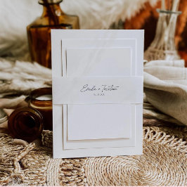 Huwelijk van Invitation Belly Band Uitnodigingen Wikkel