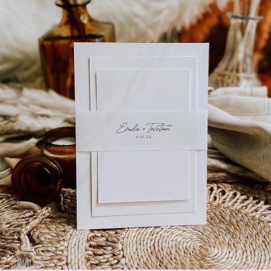 Huwelijk van Invitation Belly Band Uitnodigingen Wikkel