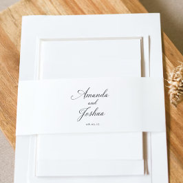 Huwelijk van Invitation Belly Band Uitnodigingen Wikkel