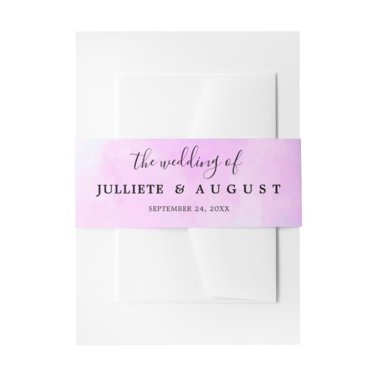 Huwelijk van Invitation Belly Band Uitnodigingen Wikkel (Voorkant Voorbeeld)