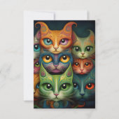 Huwelijk van katten RSVP kaartje (Voorkant)