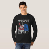 Huwelijk verlopen - grappige scheiding t-shirt (Voorkant volledig)