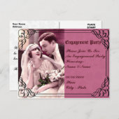 Huwelijk, verlovingsfeest uitnodiging (Voorkant / Achterkant)