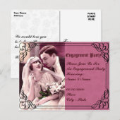 Huwelijk, verlovingsfeest uitnodiging briefkaart (Voorkant / Achterkant)