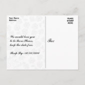 Huwelijk, verlovingsfeest uitnodiging briefkaart (Achterkant)