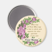 Huwelijk Verse bruiloft magneet (Voorkant / Achterkant)