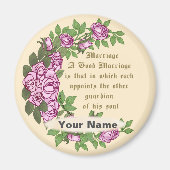 Huwelijk Verse bruiloft magneet (Voorkant)