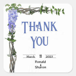 huwelijk vierkante sticker