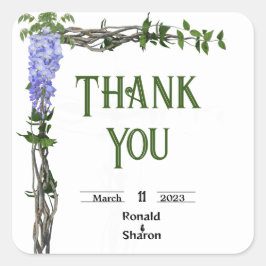 Huwelijk vierkante sticker