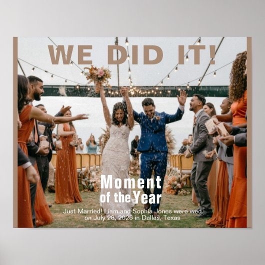 Huwelijk Voeg Foto Puzzel Fun Magazine Hoesje toe Poster (Voorkant)