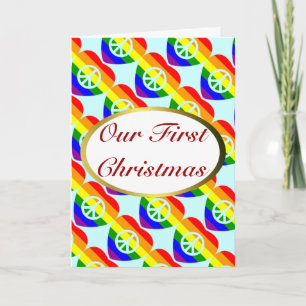 Huwelijk voor homoseksuelen Eerste kerstkaart Feestdagen Kaart