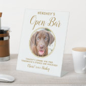 Huwelijk voor huisdieren Open bar Hondenfoto Elega Reclamebord Met Voetstuk (Insitu)