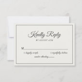 Huwelijk Vriendelijk Antwoord Minimalistische Crea (Voorkant)