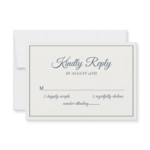 Huwelijk Vriendelijk Antwoord Modern Dusty Navy Bl