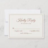 Huwelijk vriendelijk antwoord Modern Mocha Brown (Voorkant)