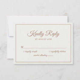 Huwelijk vriendelijk antwoord Modern Mocha Brown