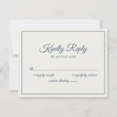 Huwelijk Vriendelijk Antwoord Moderne Cream & Navy (Voorkant)