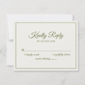 Huwelijk Vriendelijk Beantwoorden Moderne Cream &  RSVP Kaartje (Voorkant)