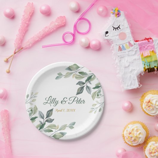 Huwelijk, Vrijgezellenfeest Custom Paper Borden Papieren Bordje (Feest)