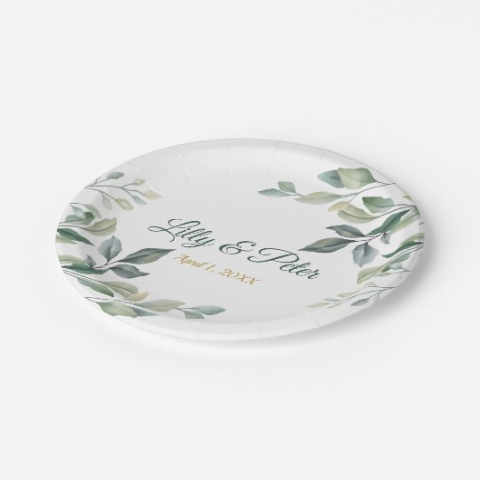 Huwelijk, Vrijgezellenfeest Custom Paper Borden Papieren Bordje (Gekanteld)