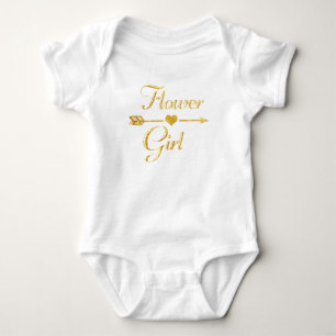 Huwelijk Vrijgezellenfeest Glitter Gold Bloemenmei Romper