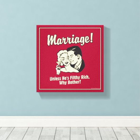 Huwelijk: Waarom andere? Canvas Afdruk (Insitu (Houten vloer))