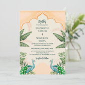 Huwelijk Watercolor Uitnodiging Sjabloon (Staand voorkant)