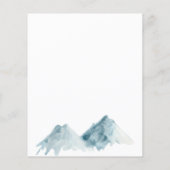 Huwelijk watergekleurde berglandschap uitnodiging (Achterkant)