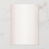 Huwelijk Waterverf Boho Roze Bloemen Elegant Informatiekaartje (Achterkant)