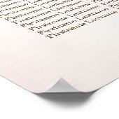 Huwelijk Waterverf Boho Roze Bloemen Elegant Poster (Hoek)