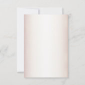 Huwelijk Waterverf Boho Roze Bloemen Elegant RSVP Kaartje (Achterkant)