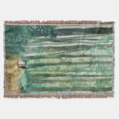 Huwelijk Waterverf boslandschap met bos Deken (Voorkant)