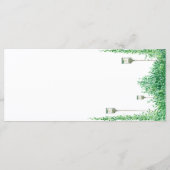 Huwelijk Waterverf groen rand Menu (Achterkant)