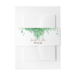 Huwelijk Waterverf rustieke stijl Uitnodigingen Wikkel