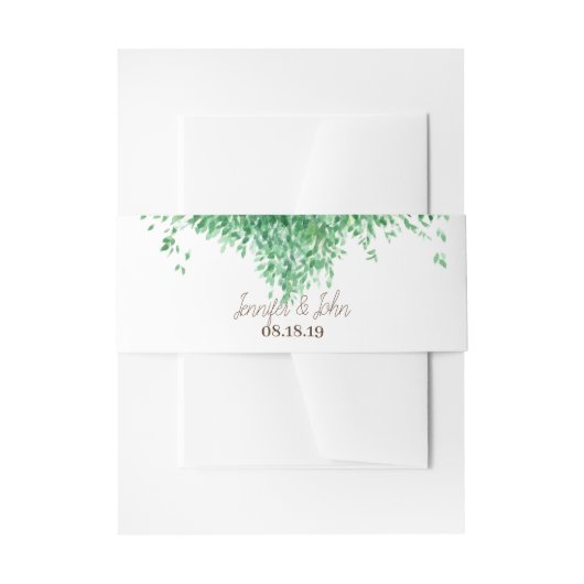 Huwelijk Waterverf rustieke stijl Uitnodigingen Wikkel (Voorkant Voorbeeld)