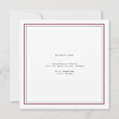 Huwelijk Waterverf White Roses met Cranberry Kaart (Achterkant)