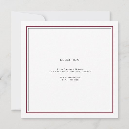 Huwelijk Waterverf White Roses met Cranberry Kaart (Achterkant)