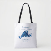 Huwelijk Welkom bij Martha's Vineyard Movable Hear Tote Bag (Voorkant)