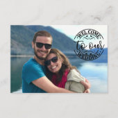 Huwelijk Welkom Custom Photo Modern Relaxed Informatiekaartje (Voorkant)